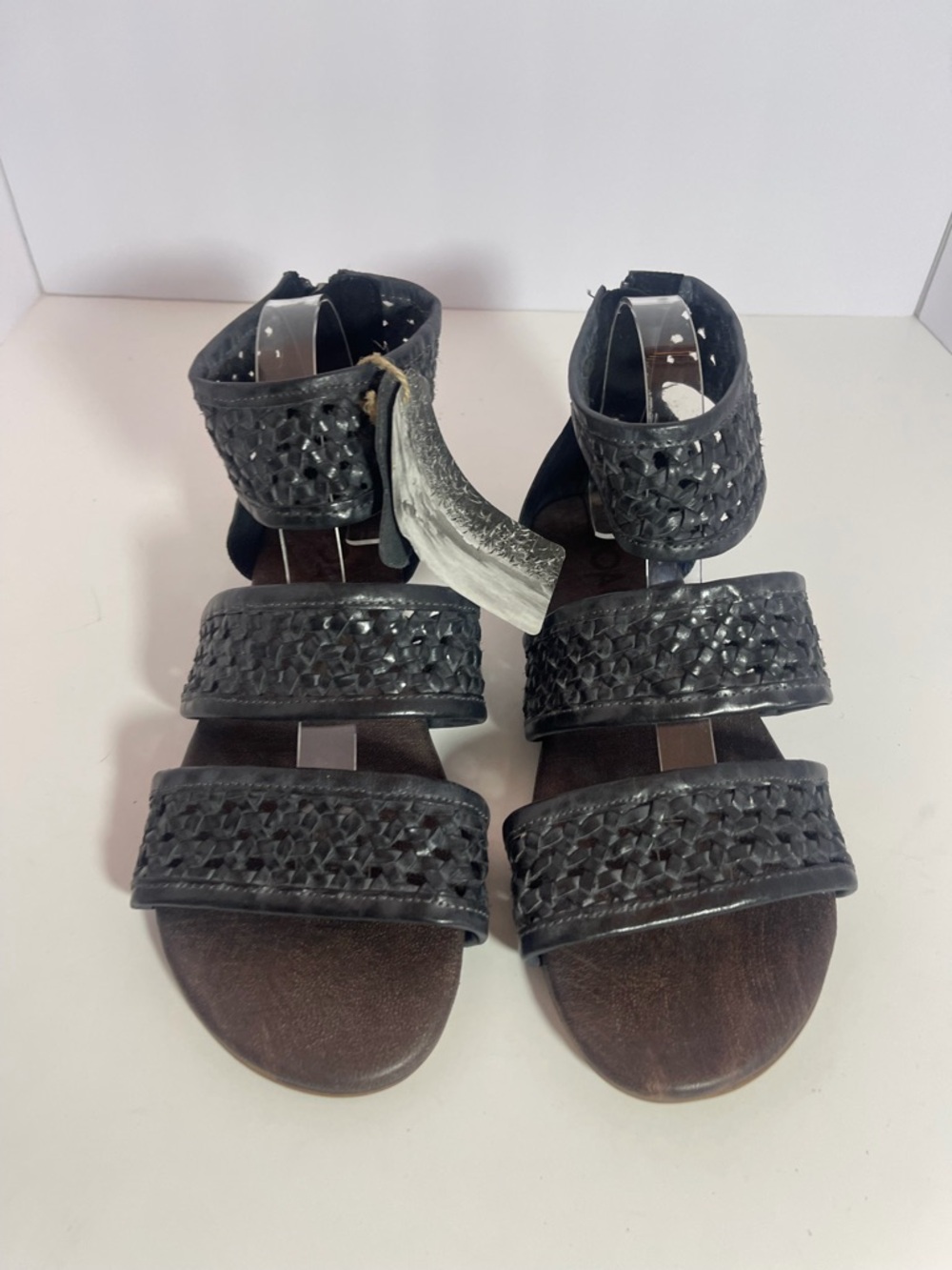Roan by Bed Stu Clio Black Braided leather  Sandals woman’s size 9/40